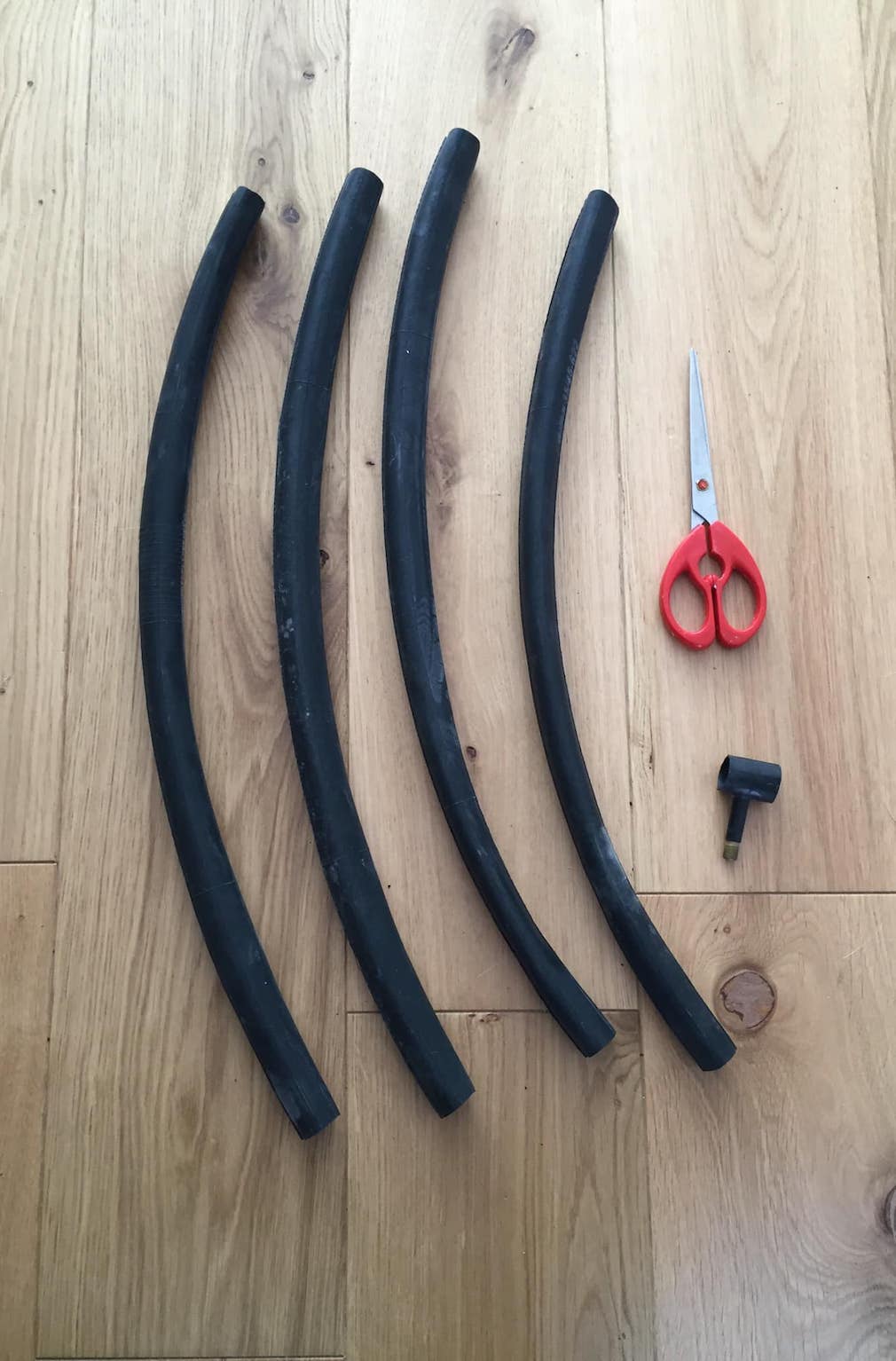 3 longueurs de chambre à air